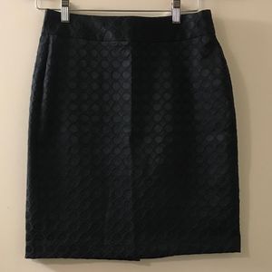 Banana Republic Black Circle Pattern Pencil Skirt